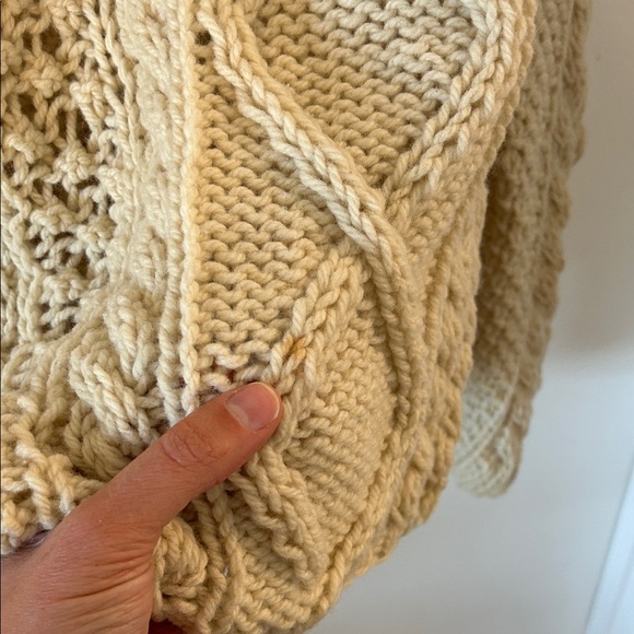 Vintage Cozy Knit Fisherman Cardigan Handmade in Italy - Picture 5 of 5